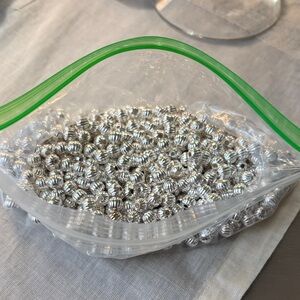 Silver Beads in Ziplock Bag